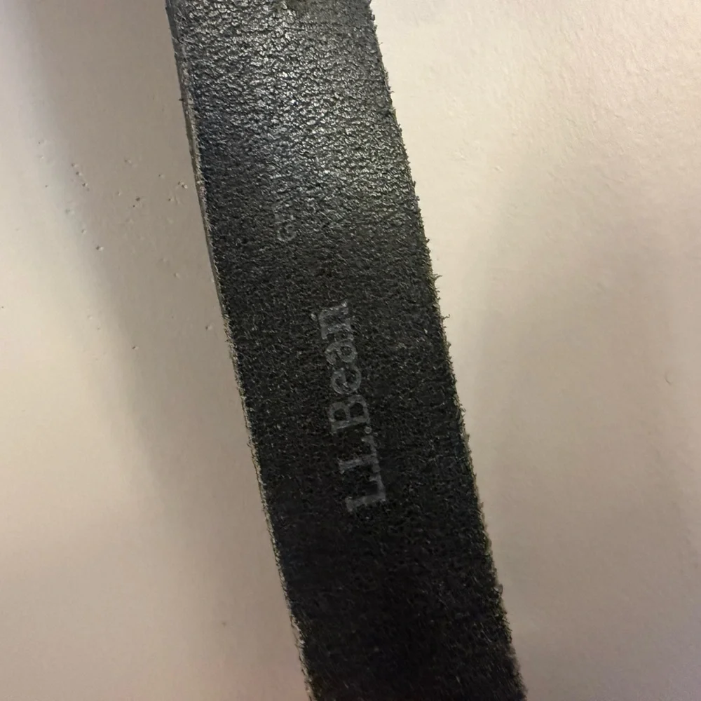 L.L. Bean Black Leather Belt | Made in USA | Size 36 | Genuine Leather